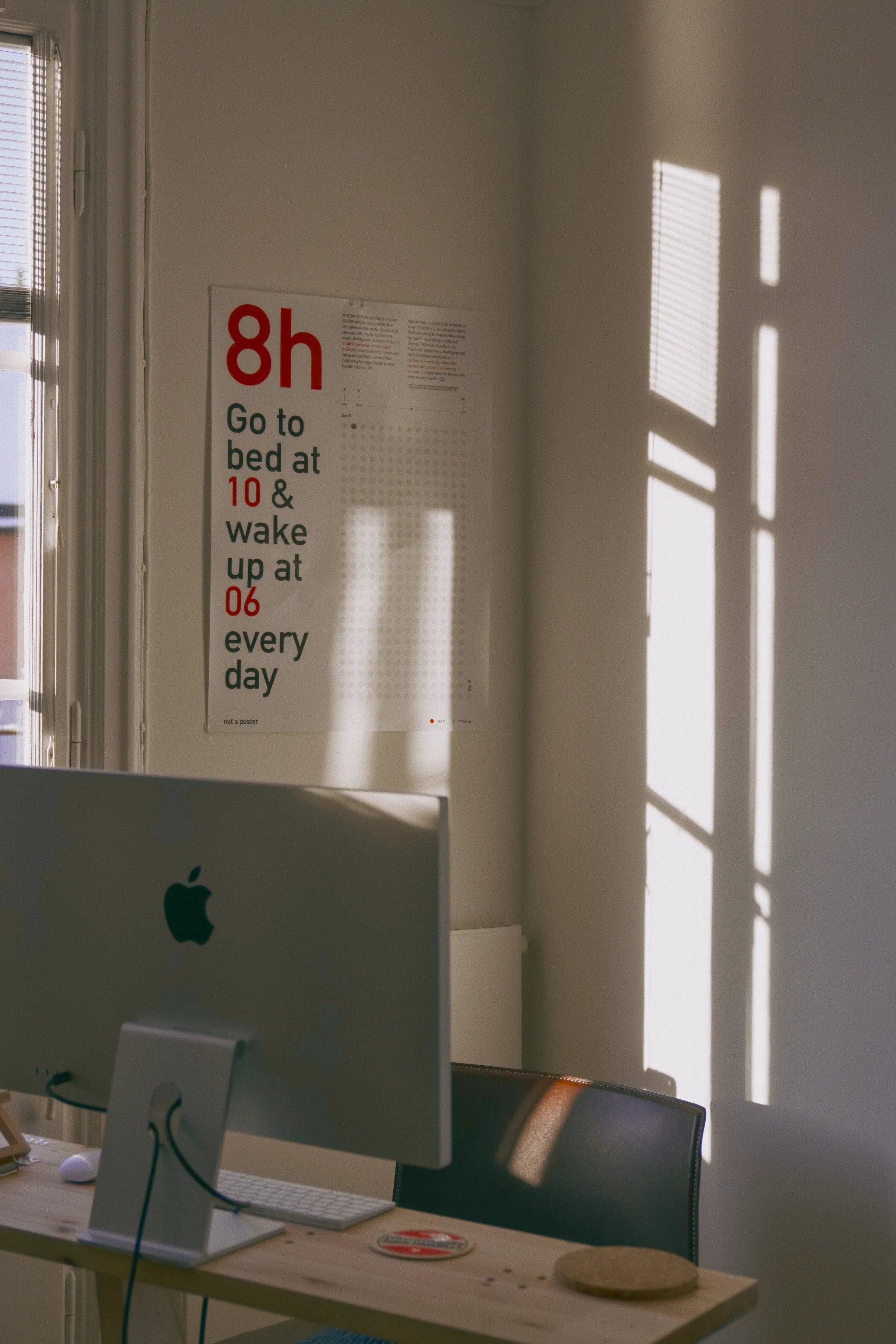 Go to bed at 10 & wake up at 6